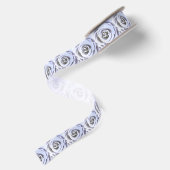 Rose "Big Bale Blue" Satinband (Rückseite)