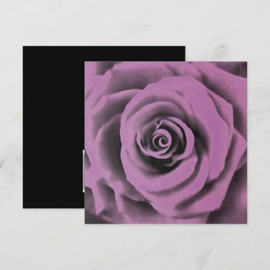 Rose "Big Dark Lavender" Einladung (Vorne/Hinten)