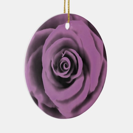Rose "Big Dark Lavender" Keramik Ornament (Rechts)