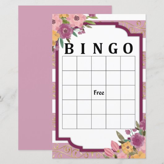 Rose Bingospiel (Vorne/Hinten)