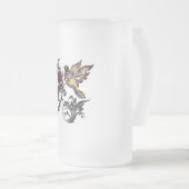 Rose & Bird Beer Glass Mattglas Bierglas (VorderseiteRechts)