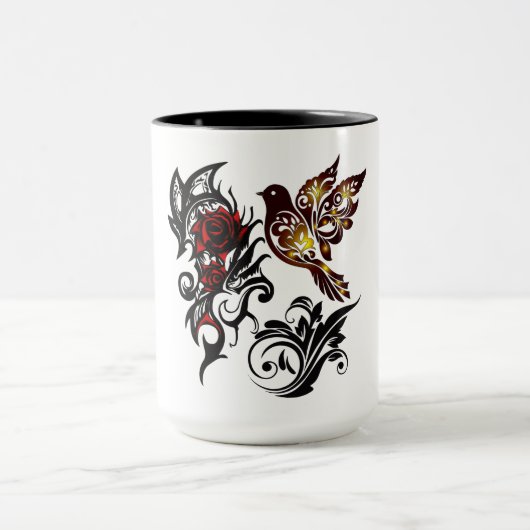 Rose & Bird Mug Tasse (Zentrum)