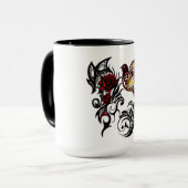 Rose & Bird Mug Tasse (Vorderseite Links)