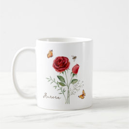 Rose Birth Month Flower Kaffeetasse