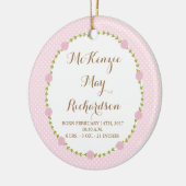Rose Birth Stats neues Baby Girl Keramik Ornament (Links)