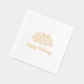 Rose Birthday Bouquet Servietten Mit Folie (Links)