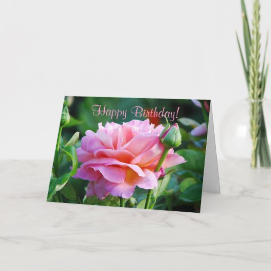 Rose Birthday Greeting Card Karte (Vorderseite)