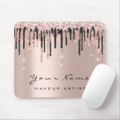 Rose Black Blush Glitzer Name Makeux Wax Lashes Mousepad (Mit Mouse)