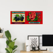 Rose BlackBerry Poster (Heimbüro)