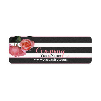 Rose Bläserschwarze und weiße Streifen - Rückgabes