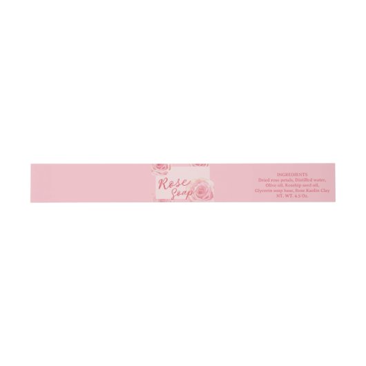 Rose Blätter Blush Soap Band Wrap (Flach)