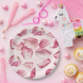 Rose Blätter Muster Petals und Prosecco Bridal Pappteller (Party)