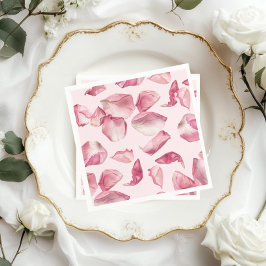 Rose Blätter Muster Petals und Prosecco Bridal Serviette