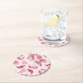 Rose Blätter Muster Petals und Prosecco Bridal Untersetzer (Vor Ort)