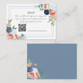 Rose Blau und Blau Mitteilungskarte