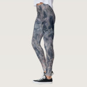 Rose Blau und Rot Rosa Abstrakte Aquarellfarbe Leggings (Links)