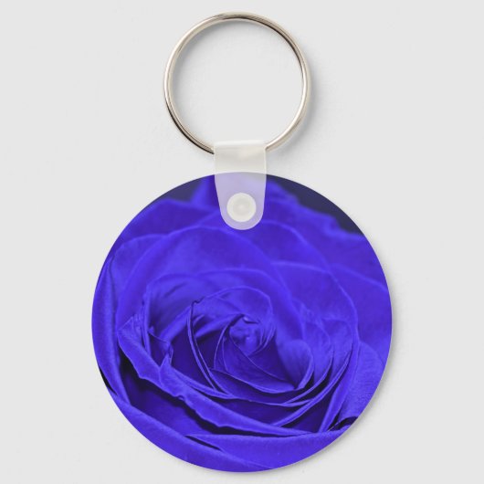 Rose Blauer Velvet Schlüsselanhänger (Vorderseite)