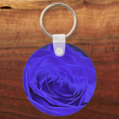 Rose Blauer Velvet Schlüsselanhänger (Vorderseite)