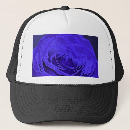 Rose Blauer Velvet Truckerkappe (Vorderseite)