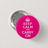 Rose Bleib ruhig und mach weiter Button (Vorne & Hinten)