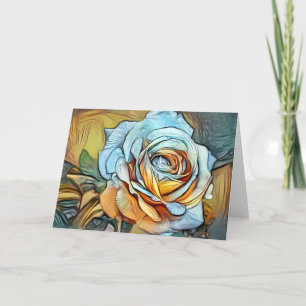 Rose Blende Farbe 1 Art Note Card Karte
