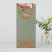 Rose Blenheim Menükarte (Stehend Vorderseite)