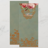 Rose Blenheim Menükarte (Vorne/Hinten)