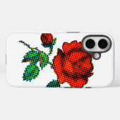 Rose Bloom Halftone Fine Art Case-Mate iPhone Hülle (Rückseite (Horizontal))