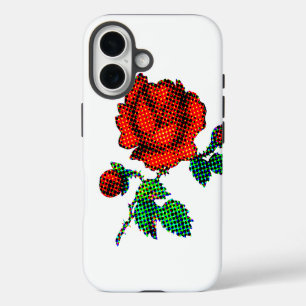 Rose Bloom Halftone Fine Art iPhone 16 Hülle
