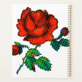 Rose Bloom Halftone Fine Art Planer (Rückseite)