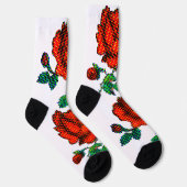 Rose Bloom Halftone Fine Art Socken (Rechts)