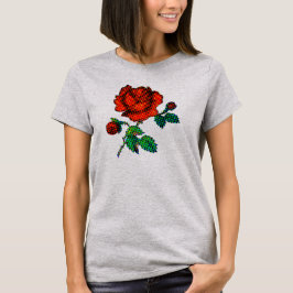 Rose Bloom Halftone Fine Art T-Shirt