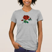 Rose Bloom Halftone Fine Art T-Shirt (Vorderseite)