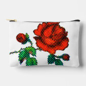 Rose Bloom Halftone Fine Art Zubehörtasche (Vorderseite)