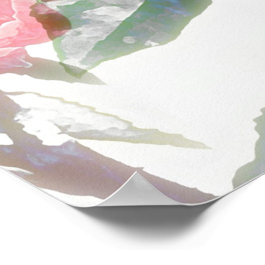 Rose Bloom Illusion Art Poster (Ecke)