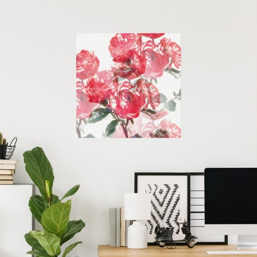 Rose Bloom Illusion Art Poster (Heimbüro)