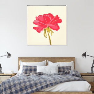 Rose Bloom Moderne Blumenmauer Leinwanddruck