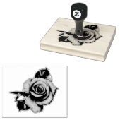 Rose Bloom Wood Handle Gummistempel (Stempel)