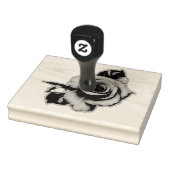 Rose Bloom Wood Handle Gummistempel (Stempel)
