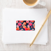 Rose Blooming Blume Muster-80037 Adressaufkleber (Insitu)