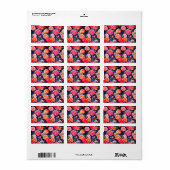 Rose Blooming Blume Muster-80037 Adressaufkleber (Vorne)