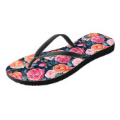 Rose Blooming Blume Muster-80037 Badesandalen (Schrägansicht)