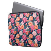 Rose Blooming Blume Muster-80037 Laptopschutzhülle (Vorderseite Links)