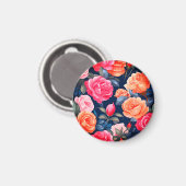 Rose Blooming Blume Muster-80037 Magnet (Vorderseite/Rückseite)