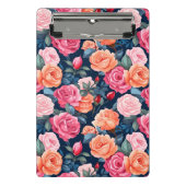 Rose Blooming Blume Muster-80037 Mini Klemmbrett (Vorderseite)