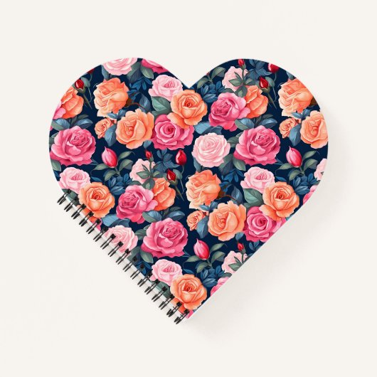 Rose Blooming Blume Muster-80037 Notizblock (Vorderseite)