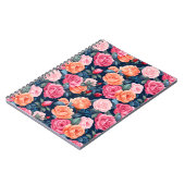 Rose Blooming Blume Muster-80037 Notizblock (Linke Seite)