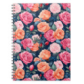 Rose Blooming Blume Muster-80037 Notizblock (Vorderseite)