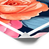 Rose Blooming Blume Muster-80037 Poster (Ecke)