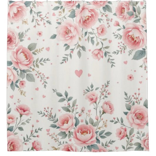 Rose Blossom Duschvorhang (Vorderseite)